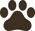 Animal paw icon silhouette
